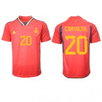 Spanien Daniel Carvajal #20 Fußballbekleidung Heimtrikot WM 2022 Kurzarm